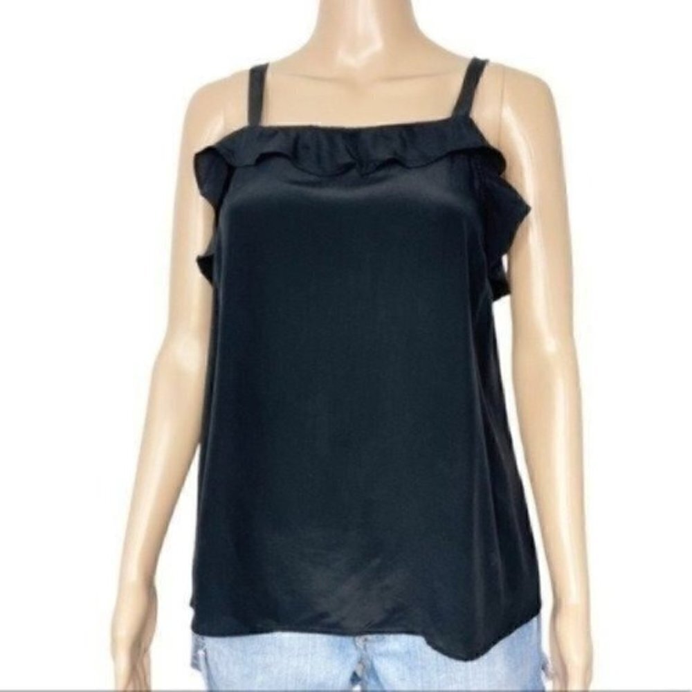JOIE Joplin black Silk Tank Top sleeveless 100% silk blouse top size Medium